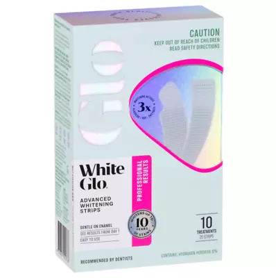 White Glo Advance Whitening Strips & On The Go Teeth Whitening Pen • $44.95