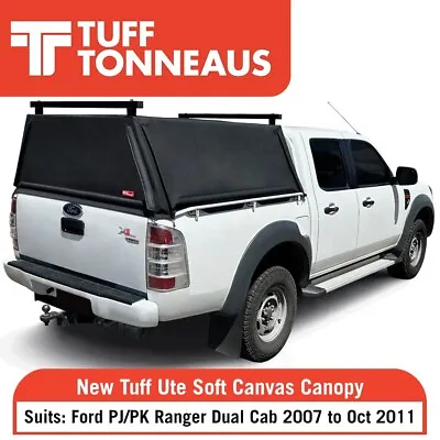 TUFF Ute Soft Canvas Canopy For Ford PJ/PK Ranger Dual Cab 2007 To October 2011 • $1649