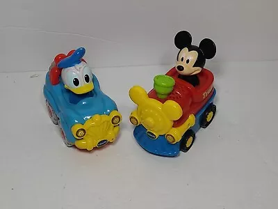 VTech Go! Go! Smart Wheels Mickey Train  And Donald Car Disney • $15.46