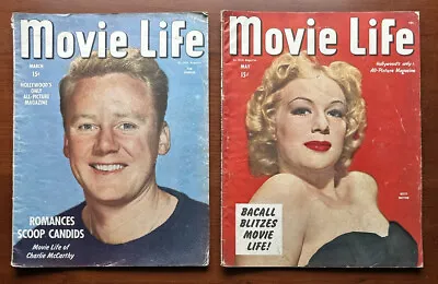 Lot Of 2 Diff. 1945 Movie Life Complete Magazines - Van Johnson / Betty Hutton • $14.95