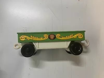 Vintage Fisher Price Circus Train Green Lion Gondola Car • $15