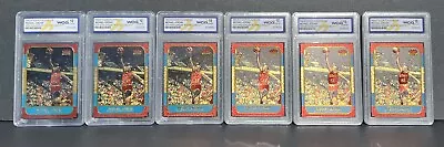 6 Michael Jordan Decade Exc. Polychrome Fleer Cards 96-97 Graded Gem-Mint 10 WCG • $199