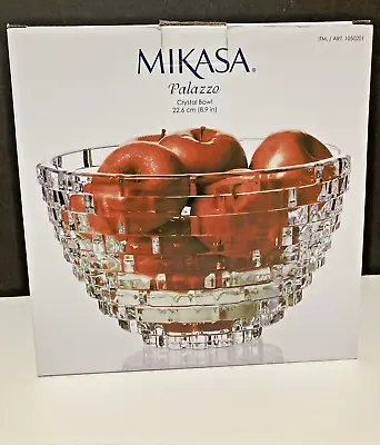 Mikasa Palazzo 8.9” Crystal Bowl NIB • $14.99
