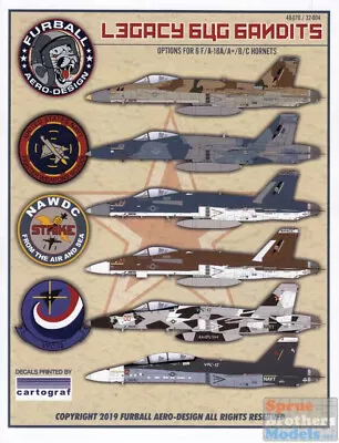 FUR32004 1:32 Furball Aero Design F-18A F-18A+ F-18B F-18C Hornet Super Hornet • $26.99