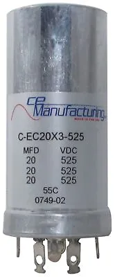CE Manufacturing Multisection Mallory FP Can Capacitor 20/20/20µf @ 525VDC • $52.39