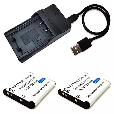 Battery / USB Charger For Nikon Coolpix A100 A300 W100 W150 EN-EL19 Brand New • $19.98