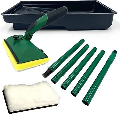 Decking Applicator Kit Pad Long Handle Oil Paint Tray Stain Sheds & Fence Wall  • £12.99