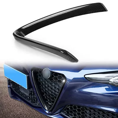 For Alfa Romeo Giulia 2017 -2021 Carbon Fiber Front Bumper Air Grille Cover Trim • $109.01