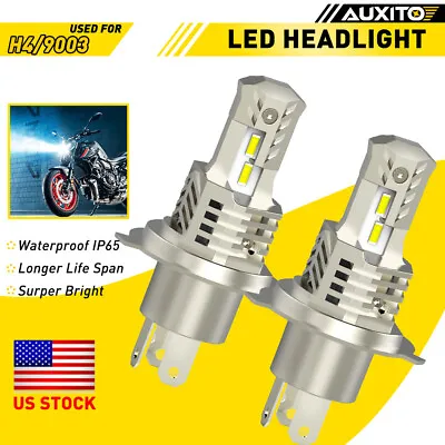 AUXITO 2x H4 9003 LED Motorcycle Headlight Bulb HID Hi/Low Beam 6000K High Power • $30.86