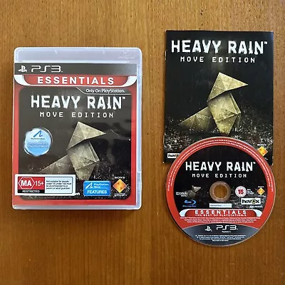 Heavy Rain Move Edition (ma15+) Playstation 3 Ps3 Includes Manual Pal Oz Seller • $9.95