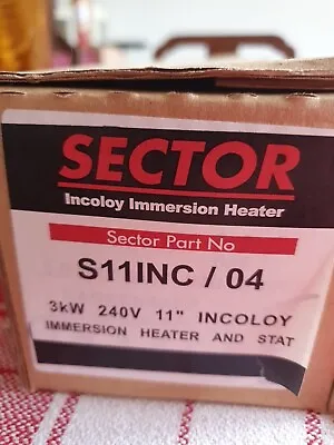 Sector Incoloy Immersion Heater And Stat S11INC / 04 3KW 240V 11   • £14.99