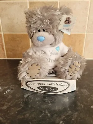 'Me 2 You' Christening Teddy Bear: Tatty Teddy (New) • £8