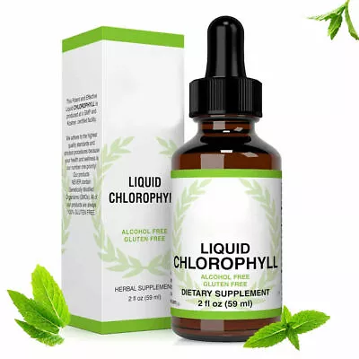 59ML Chlorophyll All-Natural Extract Liquid Drops Water Soluble Mint Flavour Hot • £8.23