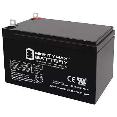 Mighty Max ML15-12NB 12V 15AH Battery Compatible With Half U1 Wheelchair Scooter • $36.99