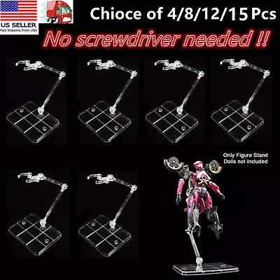 4/8/12/15 Pc HG144 Action Figure Display Holder Base Doll Model Support Stand • $8.99