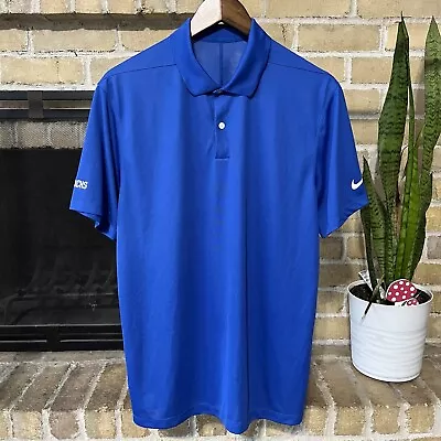 Dallas Mavericks NBA Mens Nike Victory Golf Polo Shirt Blue Size Medium • $14.95