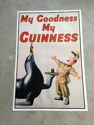 Vintage Guinness Poster Print 24 X36  - Bar/lounge Decor Beer NEW • $6.99