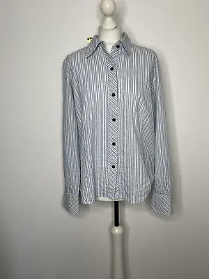 Marina Rinaldi Blue Stripe Shirt Blouse Size 21 U.K. 16-18  • £14.99