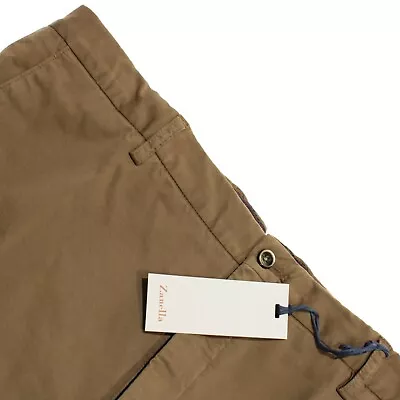 Zanella NWD Noah Cotton Blend Chinos / Casual Pants Size 38 US In Solid Brown • $99.99