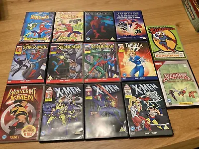 Marvel 14 DVD COLLECTION X-Men Spiderman Jetix Avengers Wolverine Justice League • £29.99