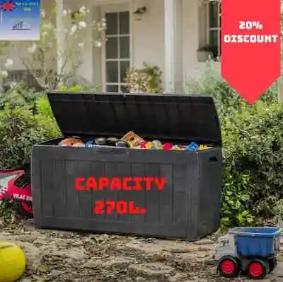 Xl Large Storage Shed Garden Outside Box Bin Tool Store Lockable New Uk • £59.99