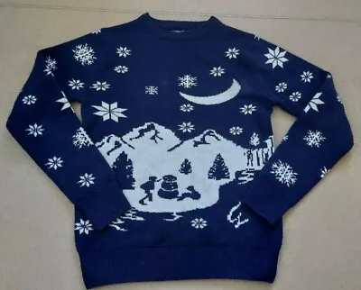Charles Wilson Men's Long Sleeve Crew Neck Knit Christmas Jumper Size S • £8.99