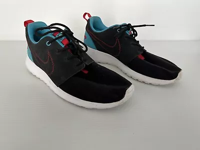 Men's NIKE N7 Roshe Sz 9US Runners Shoes Black/Turquoise • $24.95