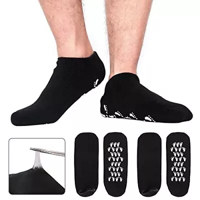 MOISTURIZING GEL SOCKS For Dry Cracked Rough Skin Feet Large Men 2 Pairs New • $39.99