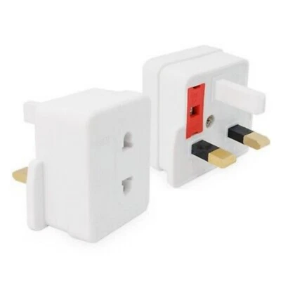 £5.89 • Buy X2 Shaving Plug Adapter Electric Shaver Epilator Toothbrush 2 To UK 3Pin 250v