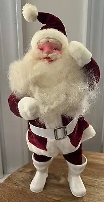 Vintage 1960's 14” Harold Gale Figure Doll Santa Claus Christmas Red Velvet Suit • $99.99