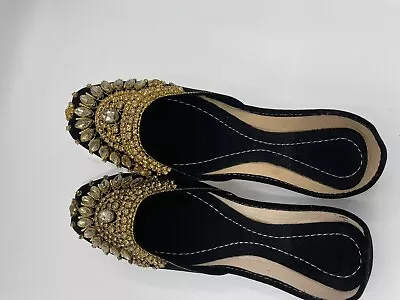 Women Khussa Khussay Shoes Punjabi Jutti  Beaded Work Flats Mojari Mojri Size 39 • $40