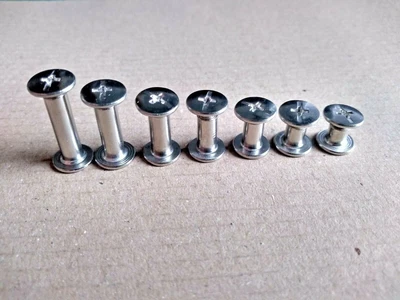 £3.65 • Buy Pack Of 10 Chicago Post Screw Book Binding Leatherwork Rivet M5 Interscrew
