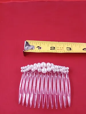 Vtg Hair Comb Faux Pearls *171-B • $9