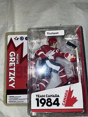 Red McFarlane Wayne Gretzky Team Canada 1984 Jersey CHASE Action Figure 2005 Nip • $80