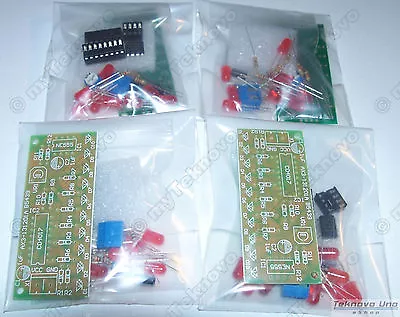 8x LED Light Scroller Chaser Follower Sequencer DIY KIT NE555 CD4017 - USA • $24.99