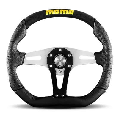 Momo Trek Steering Wheel BlK Leather/Airleather • $213.79