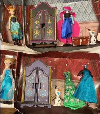 Disney Store Original Frozen Elsa And Anna Dolls Wardrobe Play Sets • $40
