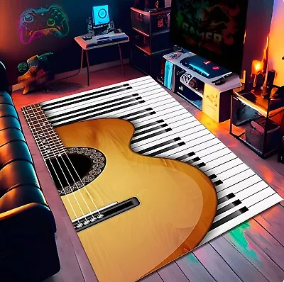 Music Rug Guitar Rug Music Room Rug Rock Music Rug Piano RugInstrument Rug • $15.81