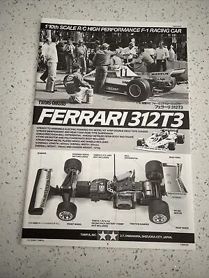 49191 Tamiya Ferrari 312T3 F103RS Chassis Kit Instruction Manual - 1054234 • $19.99