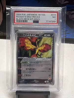 Rocket’s Moltres Ex PSA 7 14/20 Black Deck Holo 1st Edition Japanese Pokemon • $26.51