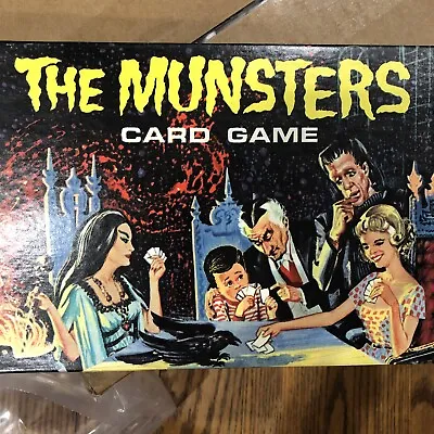 Vintage THE MUNSTERS CARD GAME Milton Bradley 1964 Never Played! RARE! As Is • $876