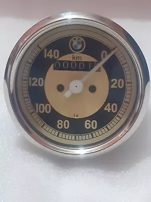 Bmw R25 R27 R51 R69 R72 Vintage Classic Motorcycle Vdo Replica Speedometer 140km • $45