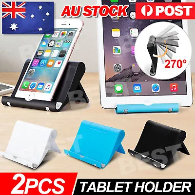 $5.45 • Buy 2x Foldable 360° Universal Desk Mount Cradle Holder Stand Phone IPad Tablet
