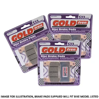 Kawasaki Z 1000 SX ABS 2016 Goldfren S33 Full Brake Pad Set • £39