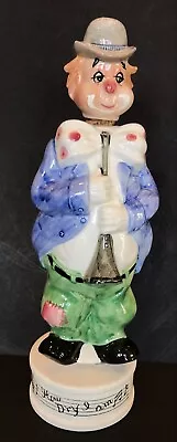 Vintage WALES Clown Musical Decanter Bottle How Dry I Am Rotate W/ Sticker Japan • $40