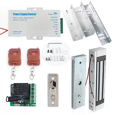 Access Control System Door Entry Electric Magnetic Lock 600LB + L Z Bracket • £150