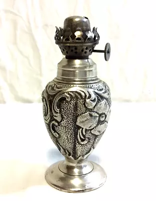 RESTORATION HARDWARE Miniature Pewter Oil Lamp Base Burner & Wick P3 • $25.01