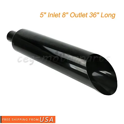 5  Inlet 8  Outlet Miter Angle Cut Diesel Smoker Exhaust Stack Tip 36  Straight • $59.99