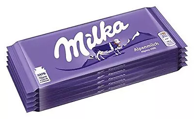 Milka Alpenmilch Vollmilch Schokolade Chocolate 5 X 100 Gram • $18.69