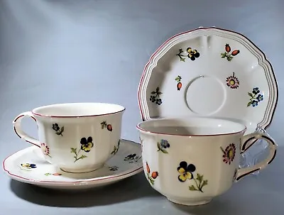 2 Villeroy & Boch PETITE FLEUR Cups And Saucers Mint Condition 1983 Luxembourg • $25